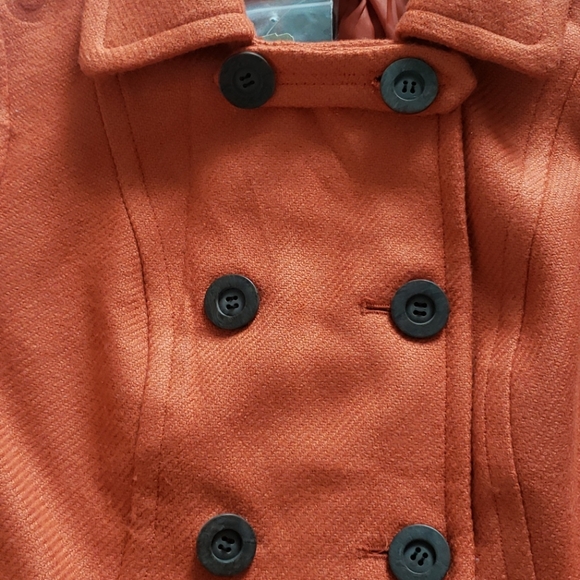 Forever 21 Burnt Orange Military Style Coat - Picture 3 of 8